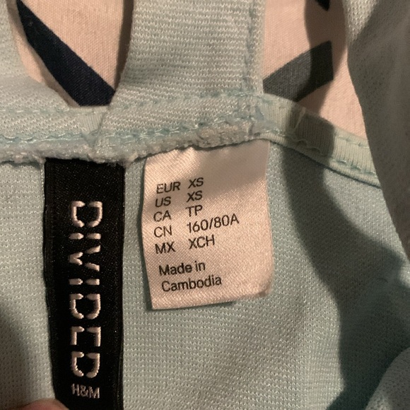 Divided H&M XS Mint Green Tennis Prep style strappy stretchy dress nwot - Picture 3 of 8